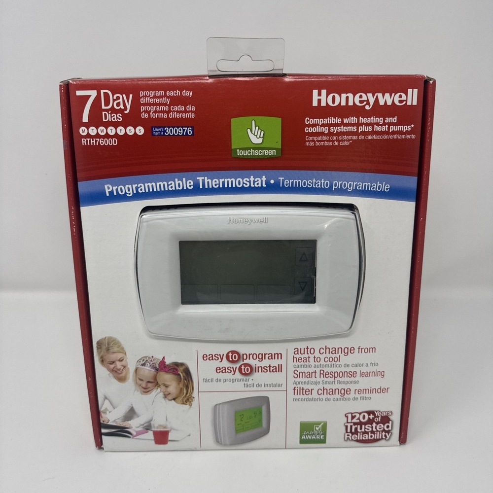 Honeywell RTH7600D Touchscreen 7-Day Programmable Thermostat